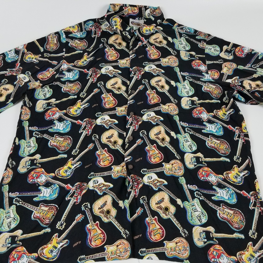 Reyn Spooner Guitar Hawaiian Relax XXL Shirt A90EP
